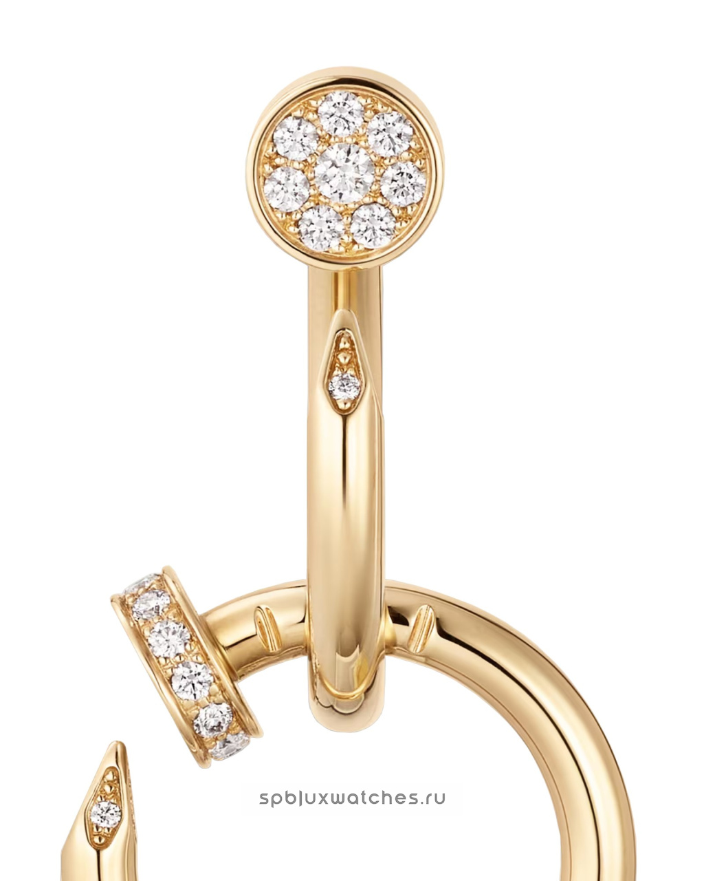 Серьги Cartier Juste un Clou Diamonds Double Earrings B8301504