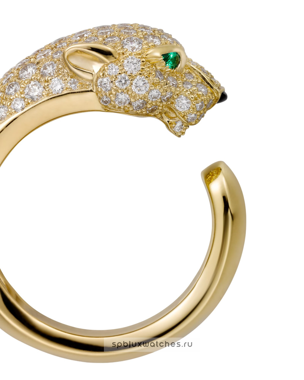 Кольцо Cartier Panthere de Cartier Half-Paved Ring Medium Model N4225000