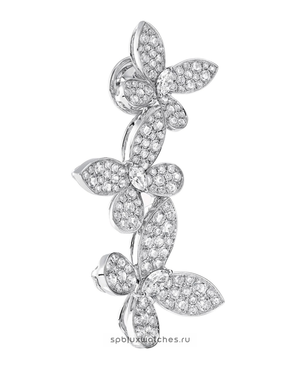 Серьги Graff Triple Pave Butterfly Diamond Drop Earrings RGE836