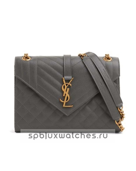 Сумка Saint Laurent Envelope Medium Chain Bag Grey