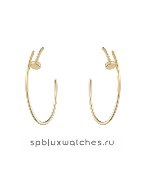 Серьги Cartier Juste un Clou Hoop Diamonds Earrings Large Model B8301225