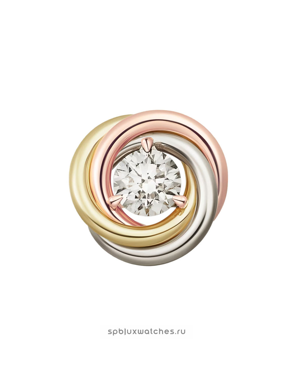 Серьги Cartier Trinity 2 Diamonds Stud Earrings B8301459