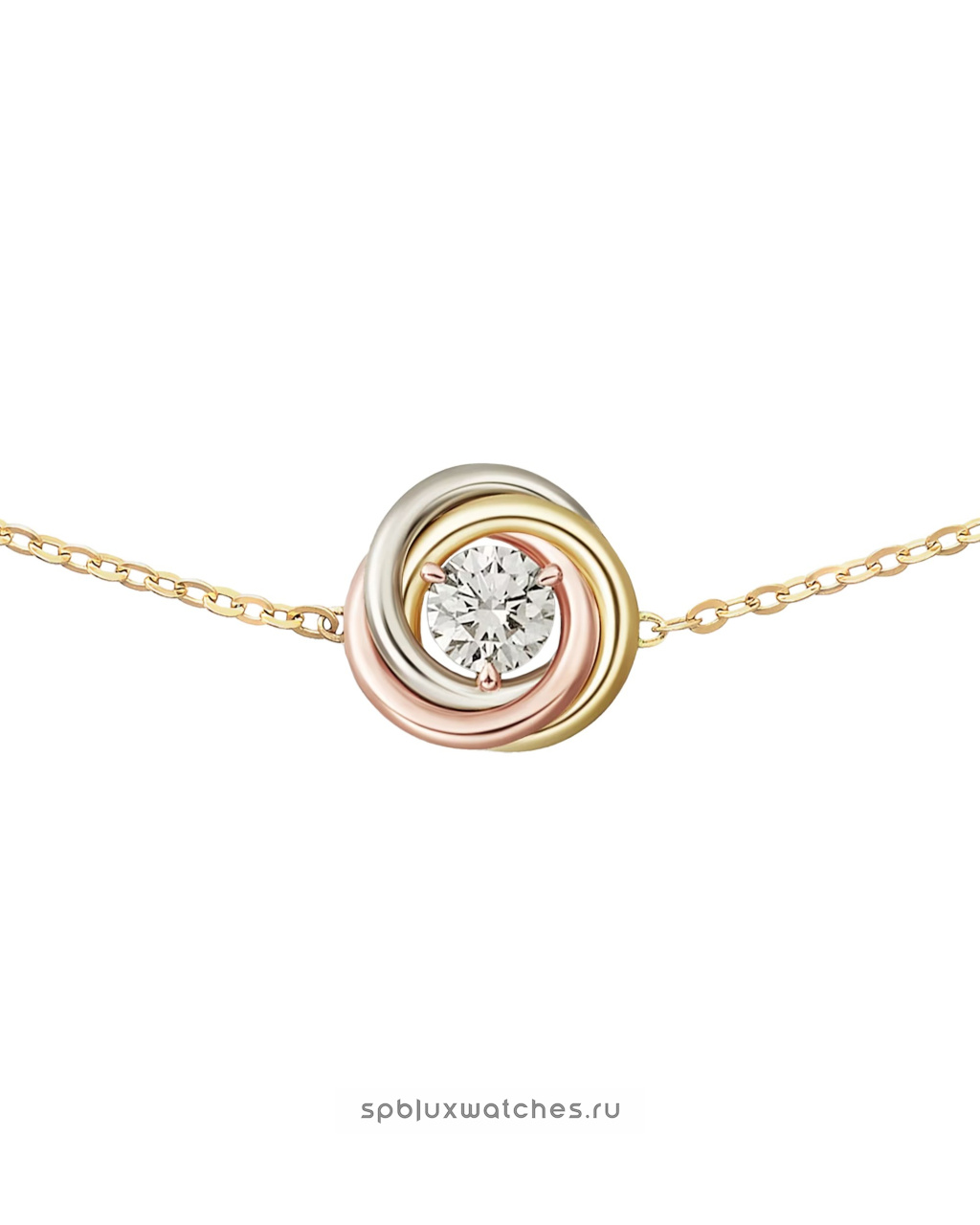 Браслет Cartier Trinity On Chain 1 Diamond Bracelet B6068017