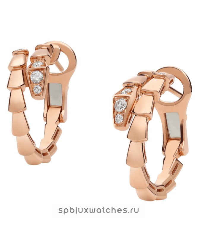 Серьги Bvlgari Serpenti Viper Hoop Earrings 359949
