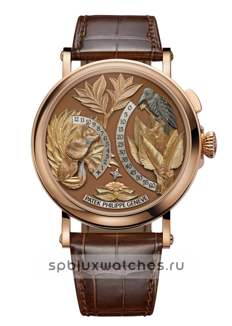 Patek Philippe Complications Hour and Minute On Demand Automaton "The Crow and the Fox" 43 mm 5249R-001