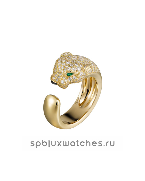 Кольцо Cartier Panthere de Cartier Half-Paved Ring Medium Model N4225000