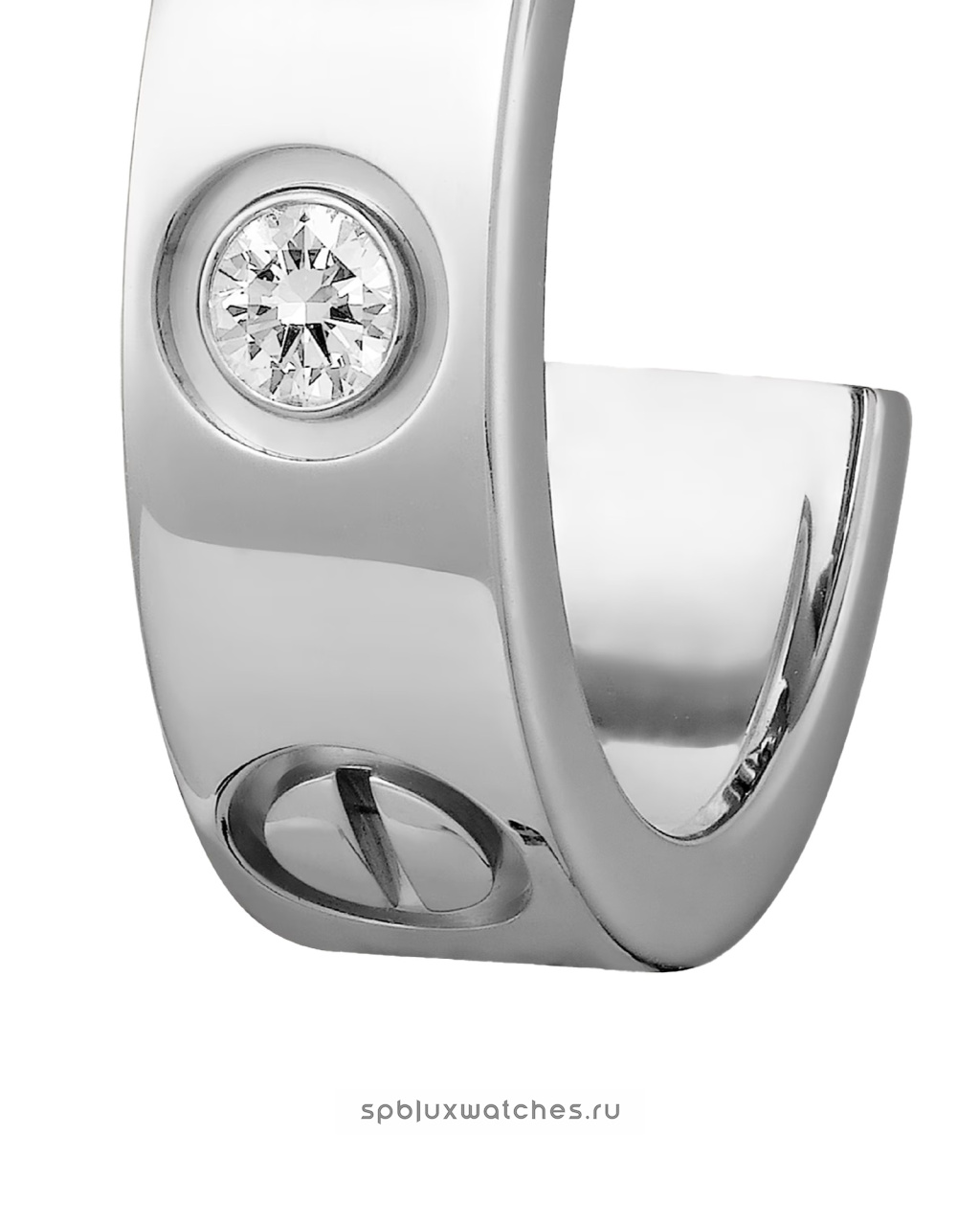 Серьги Cartier Love Hoop Earrings 2 Diamonds Classic Model B8022800