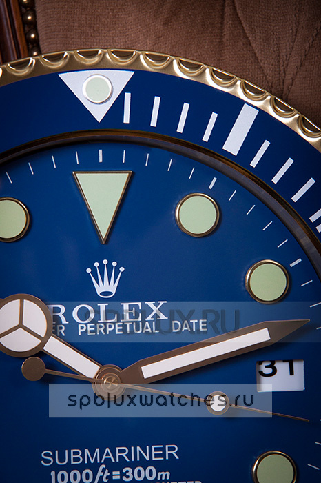 Настенные часы Rolex Submariner Blue Dial