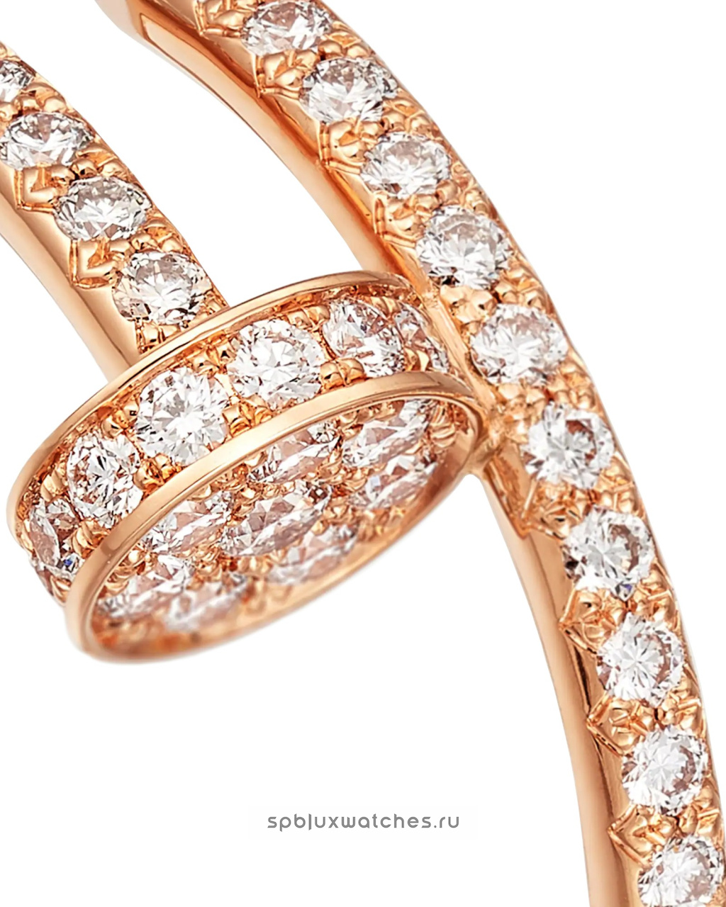 Кольцо Cartier Juste un Clou Half-Paved Ring Small Model B4231400