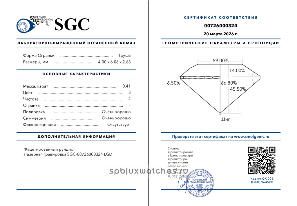 Кольцо No name с лабораторными бриллиантами 080691