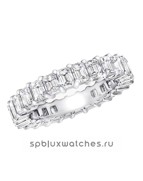 Обручальное кольцо Graff Classic Graff Claw Set Emerald Cut Diamond Eternity Ring RGET119