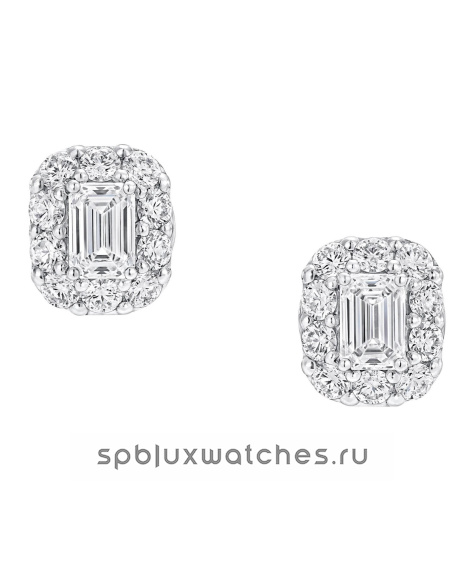 Пусеты Graff Icon Emerald Diamond Stud Earrings RGE1349