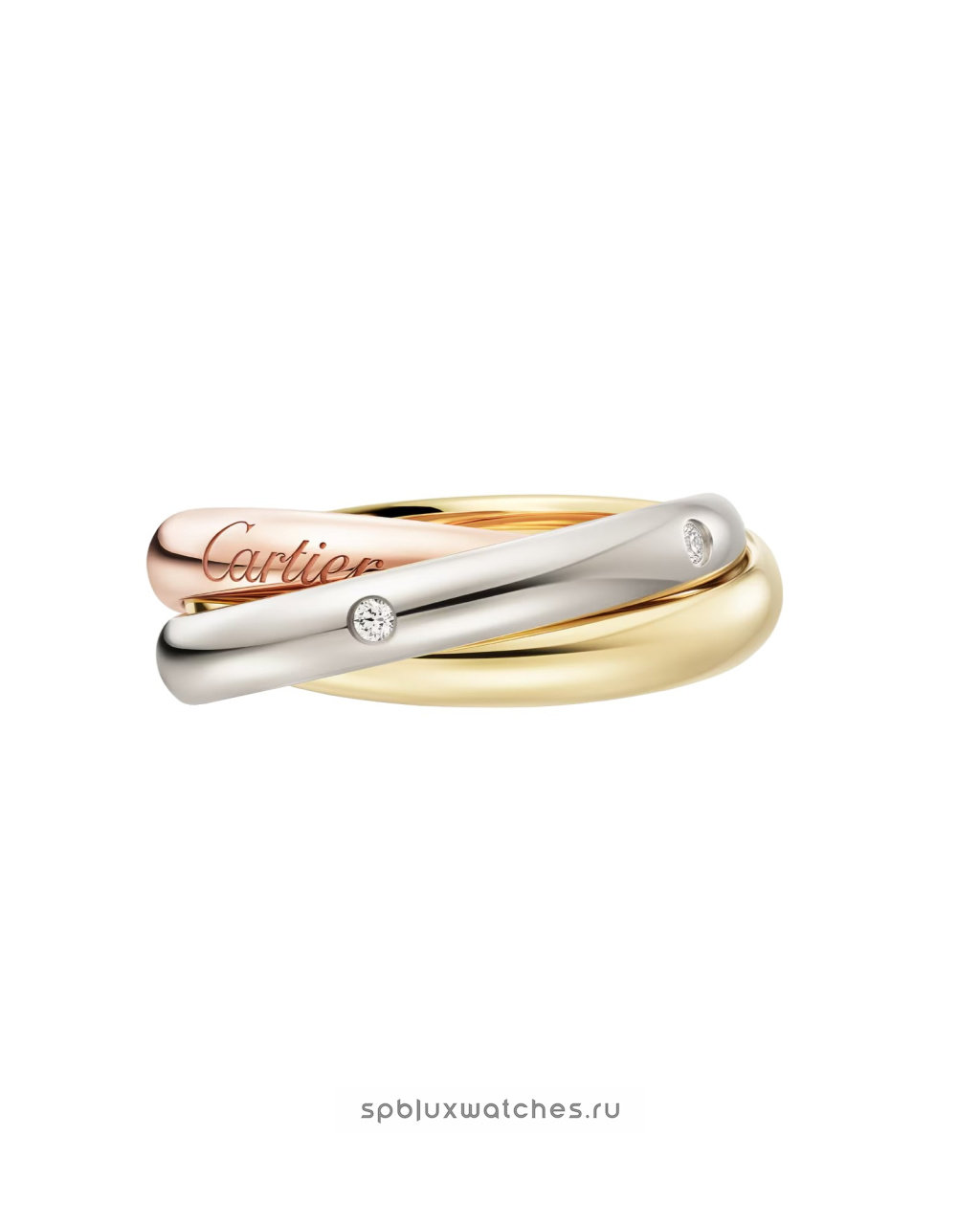 Кольцо Cartier Trinity 5 Diamonds Ring Classic Model B4236400