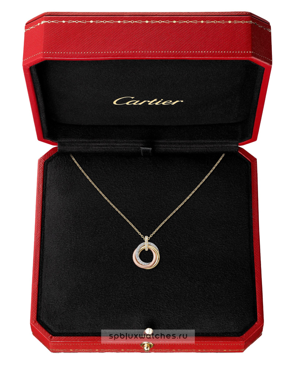 Подвеска Cartier Trinity Half-Paved Pendant Small Model B7224849
