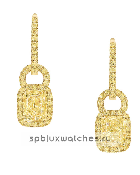 Серьги Graff Icon 8 Radiant Yellow Diamond Earrings RGE1987