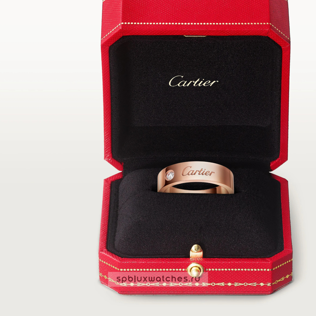 Кольцо Cartier C de Cartier Wedding Ring, 5 mm Width, 1 Diamond B4243700
