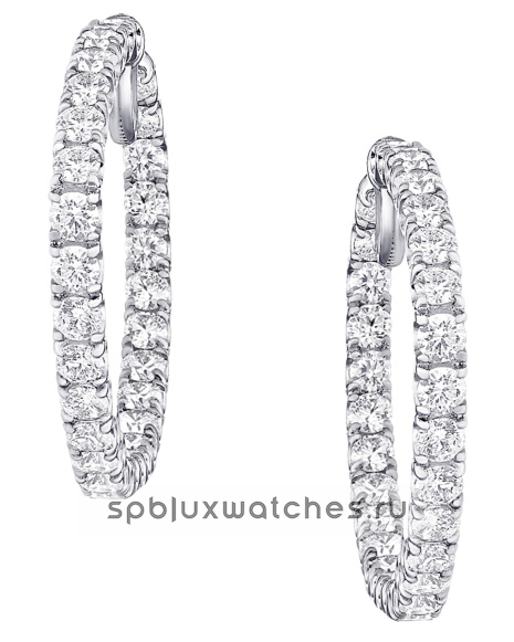 Серьги Graff Classic Graff Round Diamond Petite Hoop Earrings RGE916