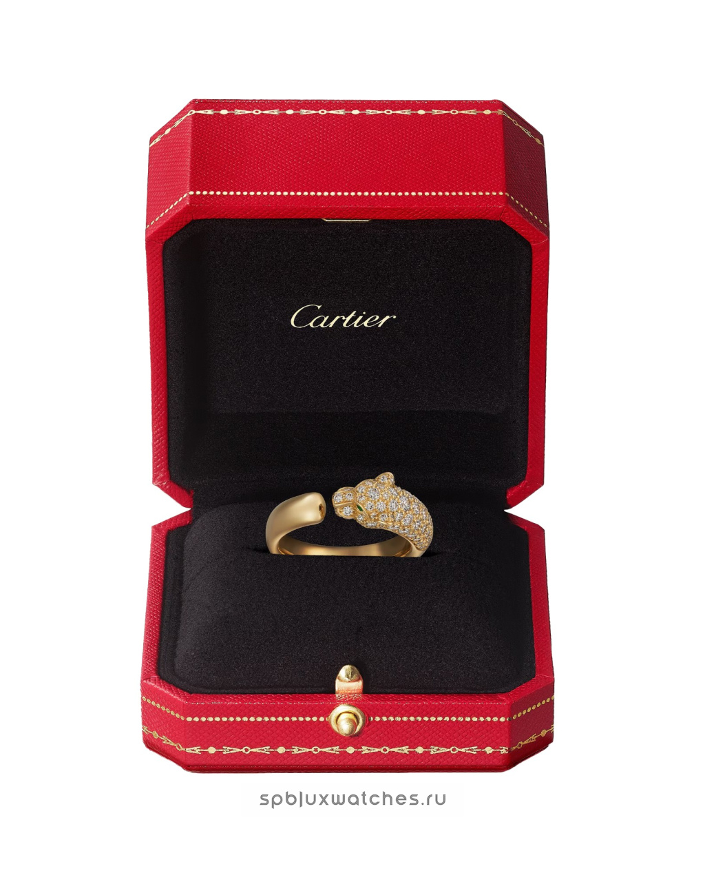 Кольцо Cartier Panthere de Cartier Half-Paved Ring Small Model N4765800