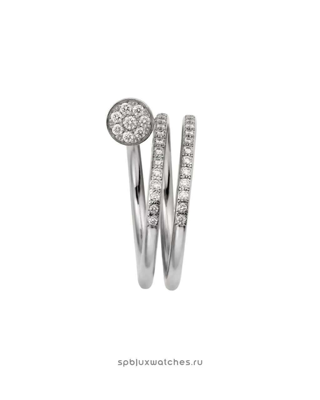 Кольцо Cartier Juste un Clou Half-Paved Double Ring B4211100