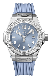 Hublot Big Bang One Click Steel Coal Blue Diamonds 33 mm 485.SX.717B.RX.1204