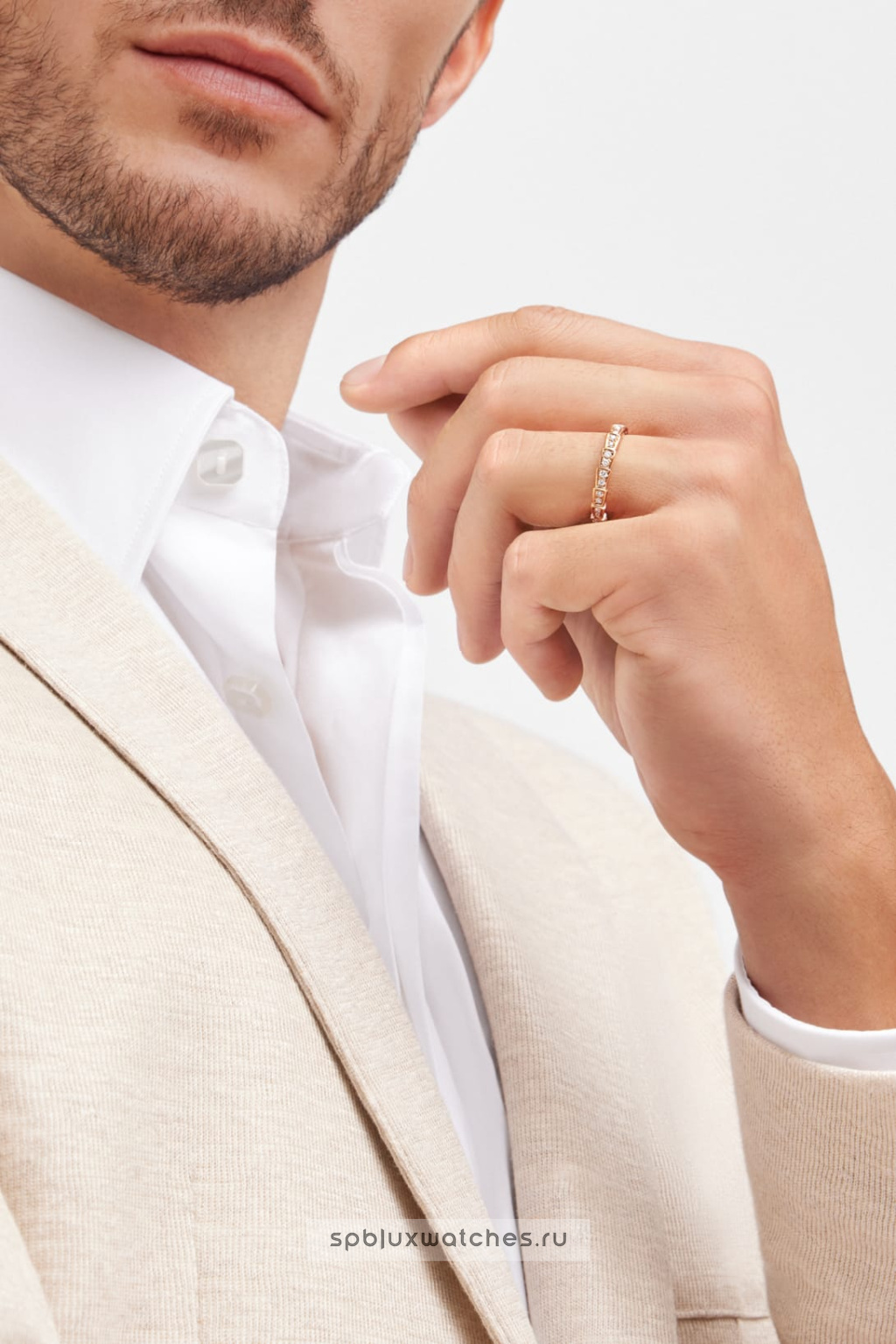 Обручальное кольцо Bvlgari Serpenti Viper Wedding Band Ring 349701