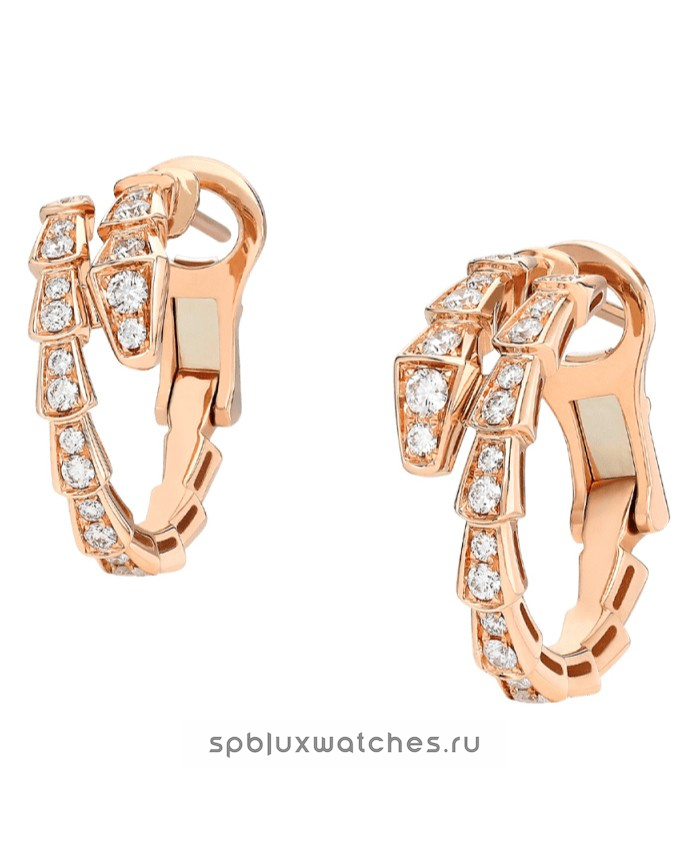 Серьги Bvlgari Serpenti Viper Hoop Earrings 358361