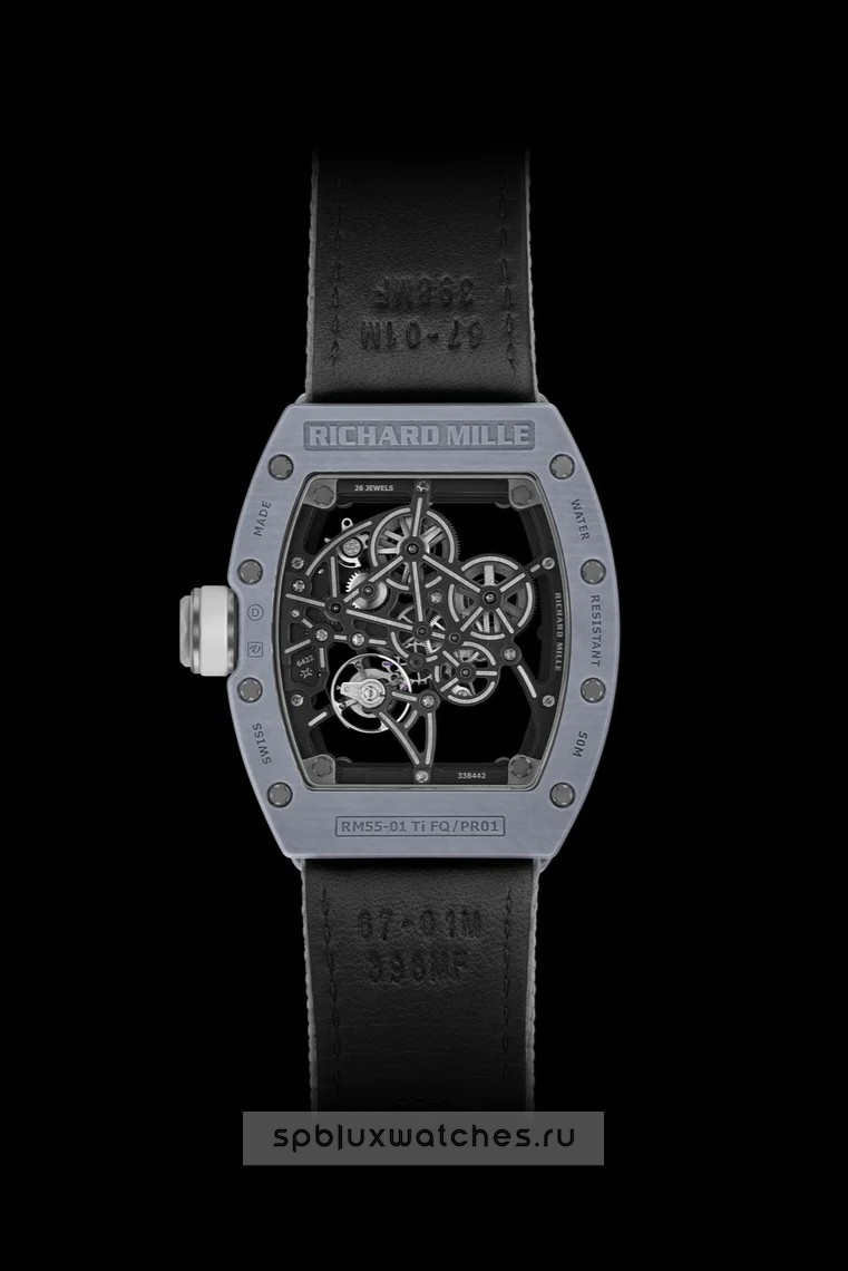 Richard Mille RM 55-01 Manual Winding Grey Quartz TPT 37.9 x 47.3 mm