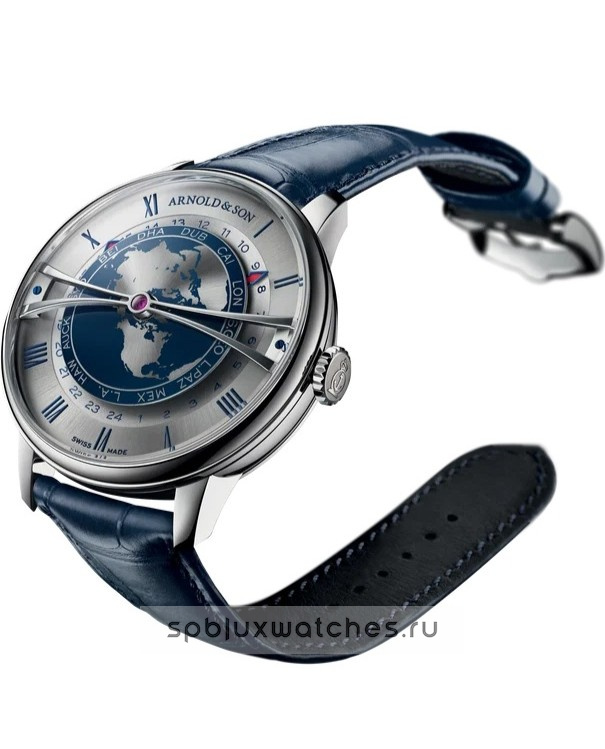 Arnold & Son World Time Globetrotter Steel 42 mm 1WTBS.K01A.C0263S