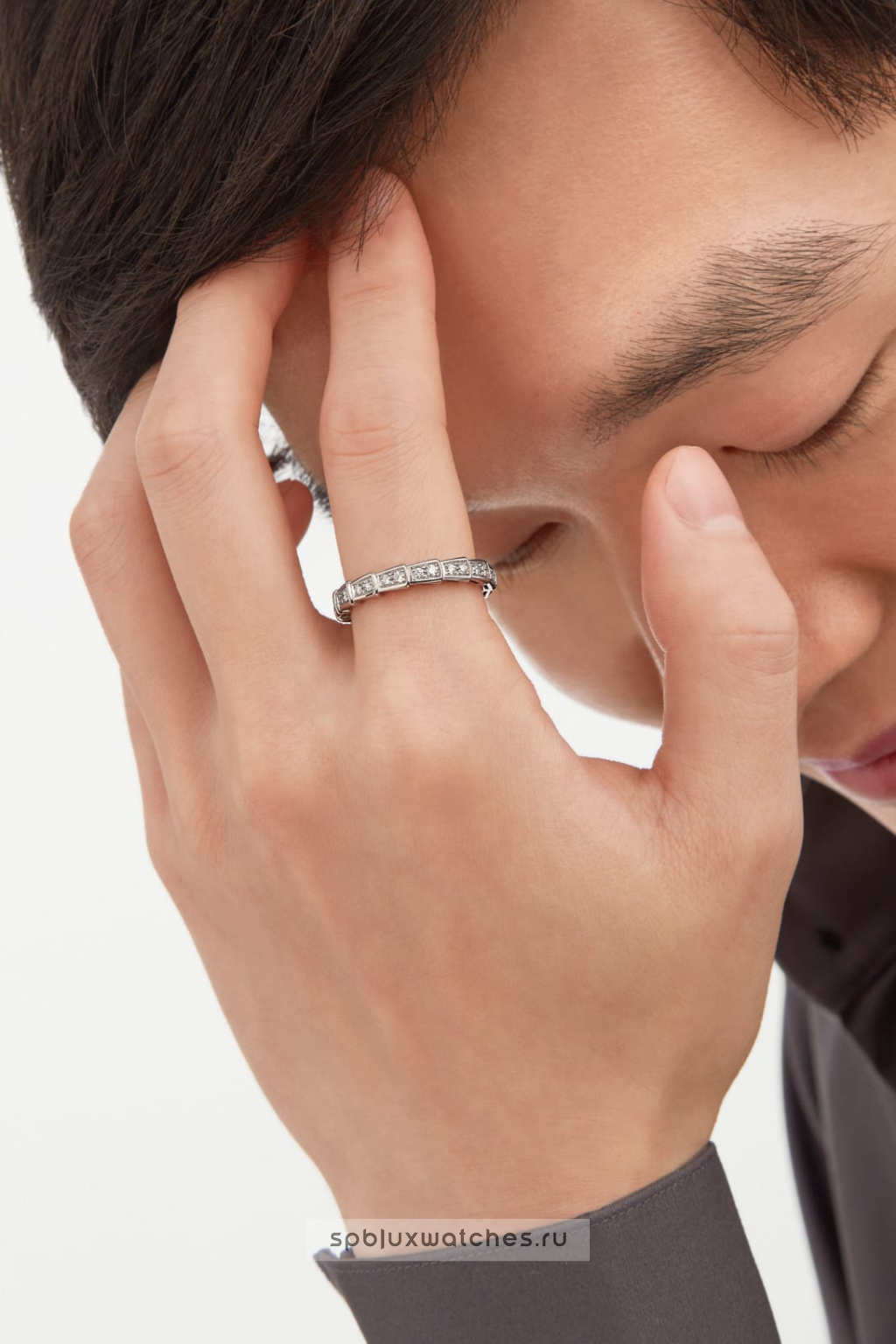 Обручальное кольцо Bvlgari Serpenti Viper Wedding Band Ring 349739