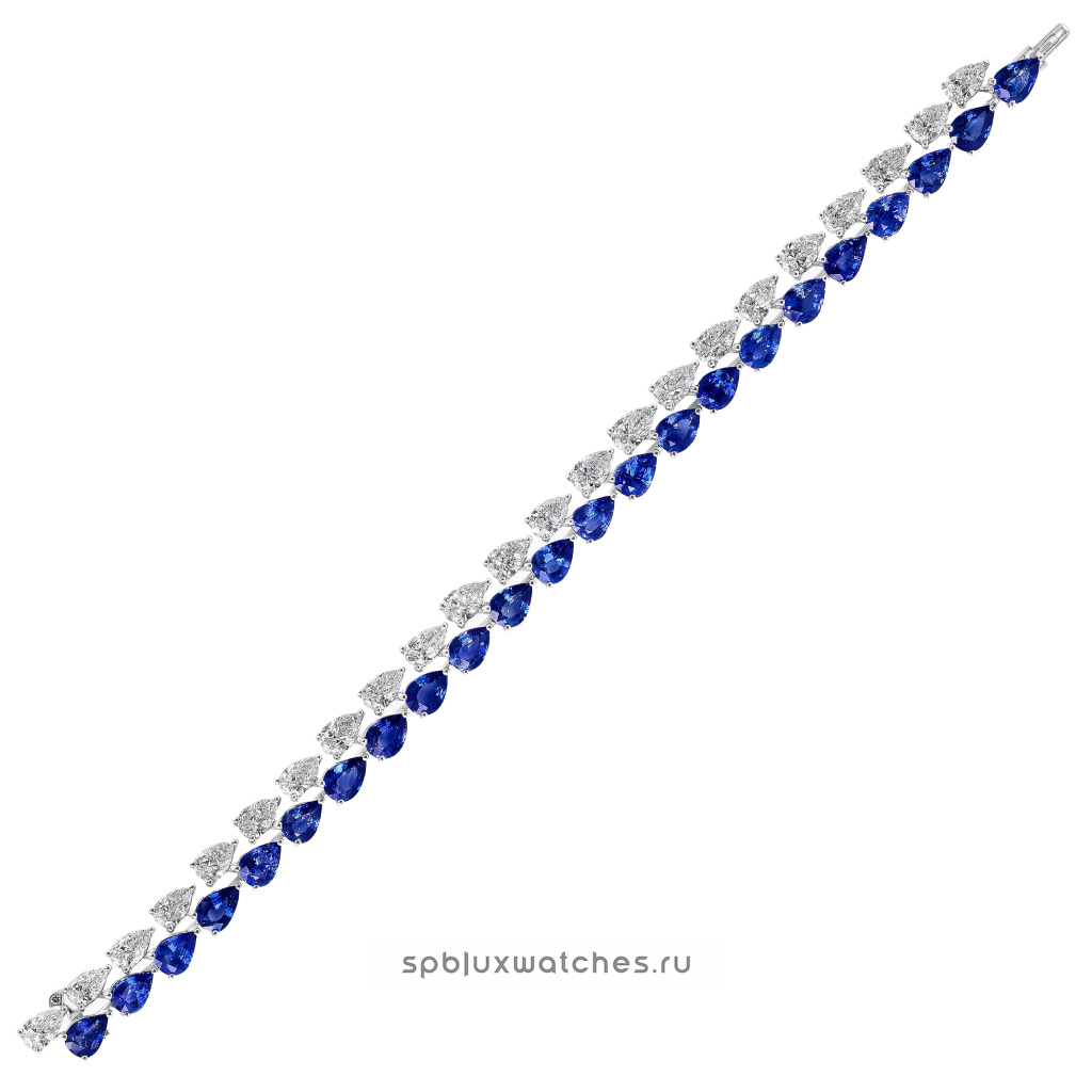 Браслет Graff Classic Graff Pear Shape Sapphire and Diamond Bracelet RGB294