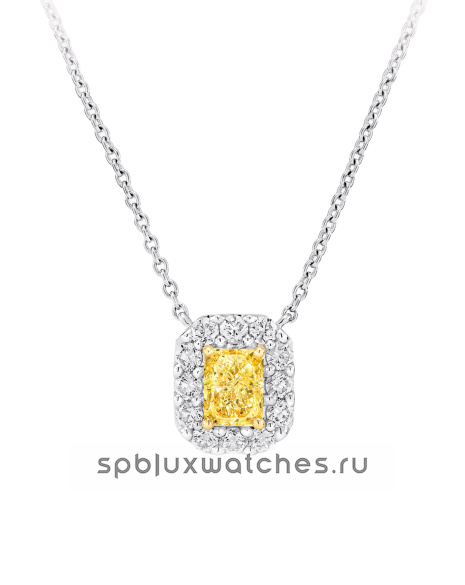 Подвеска Graff Icon Radiant Cut Yellow and White Diamond Pendant RGP845