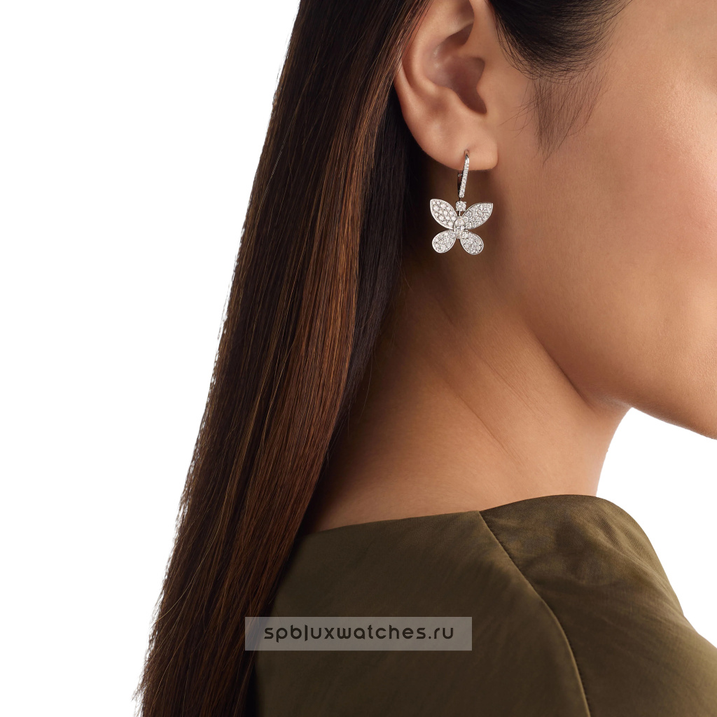 Серьги Graff Pave Butterfly Diamond Drop Earrings RGE642