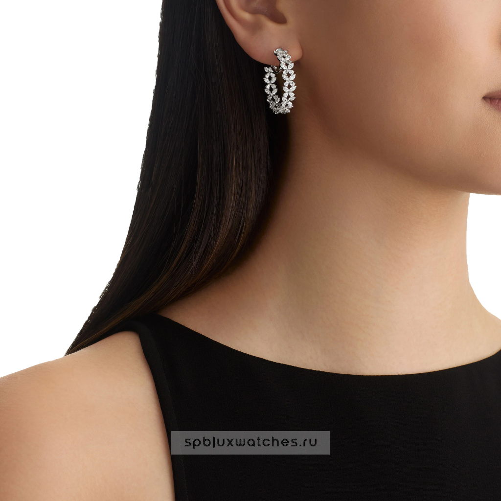 Серьги Graff Classic Butterfly Diamond Hoop Earrings RGE1983