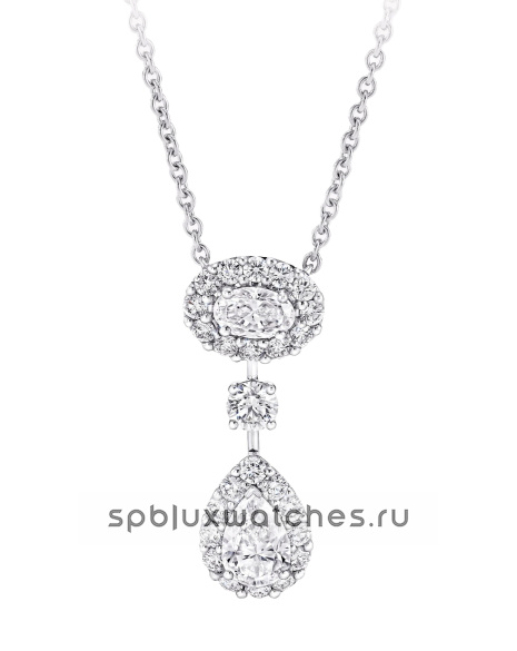 Подвеска Graff Icon Oval and Pear Shape Diamond Drop Necklace RGP769