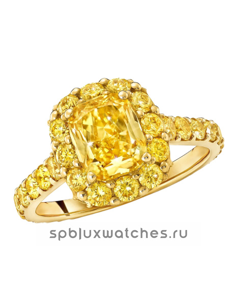 Кольцо для помолвки Graff Icon Cushion Cut Yellow Diamond Engagement Ring RGR647