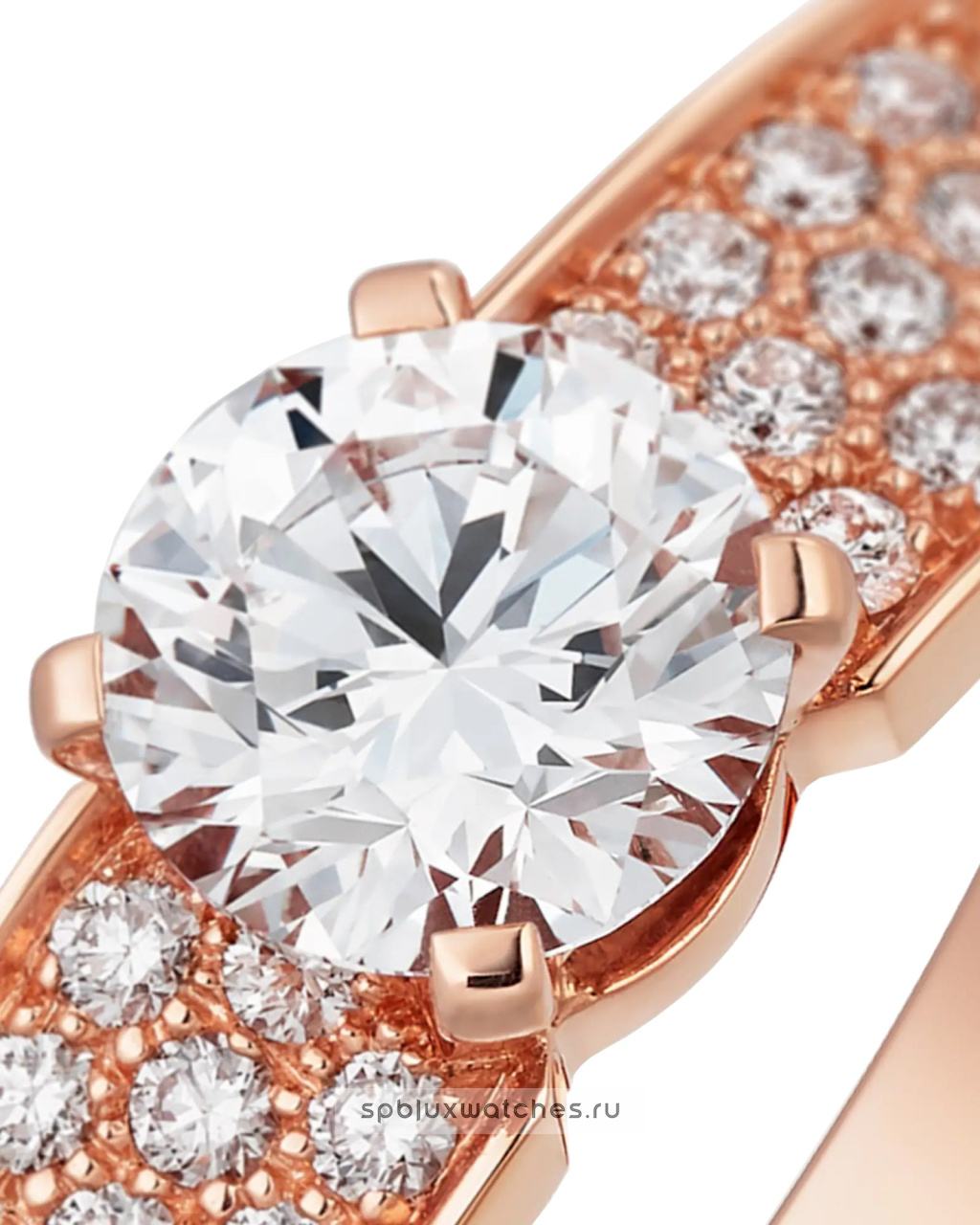 Кольцо для помолвки Cartier Love Solitaire Brilliant-Cut Diamond Paved N4774600