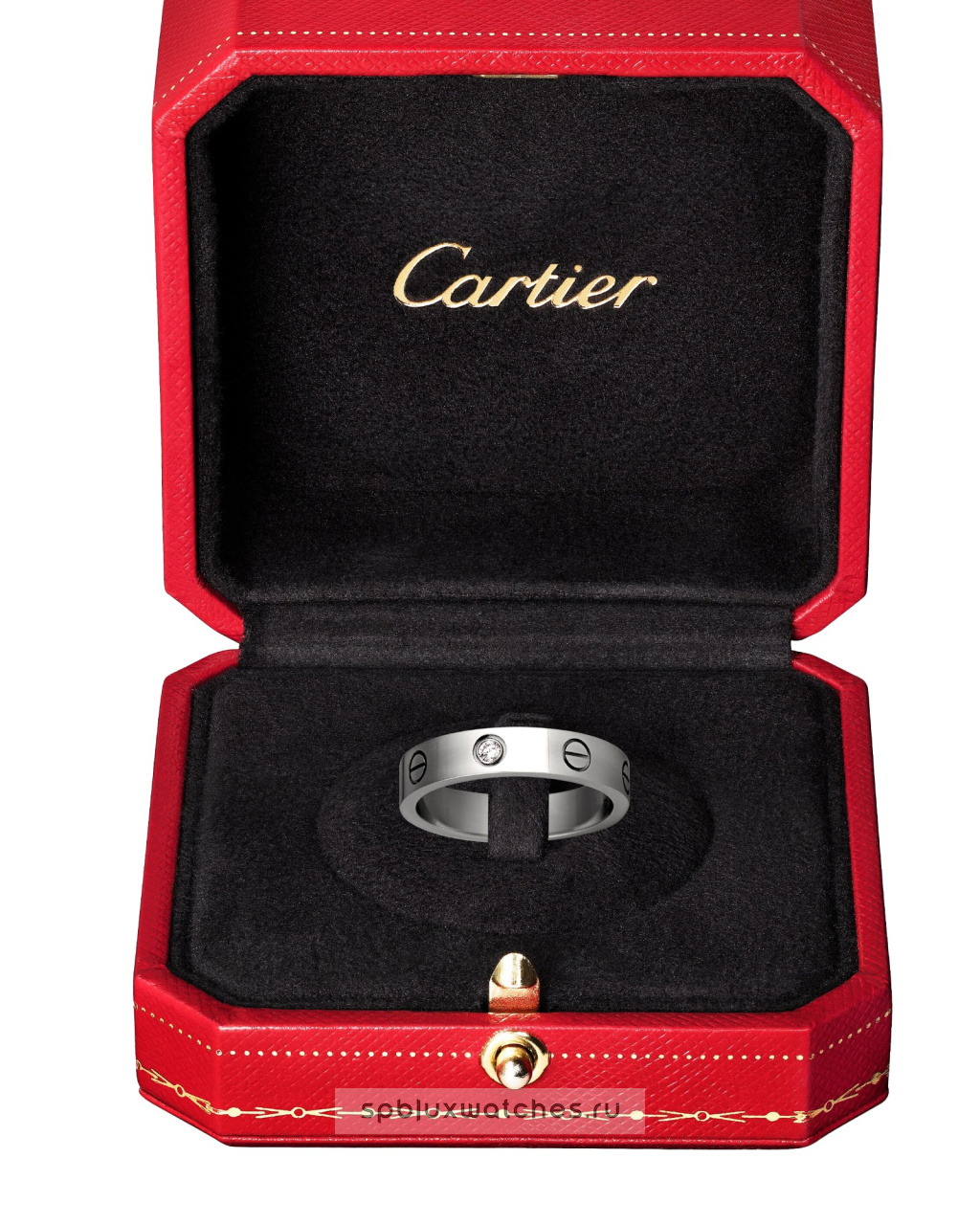 Обручальное кольцо Cartier Love Wedding Band 1 Diamond Small Model B4050500