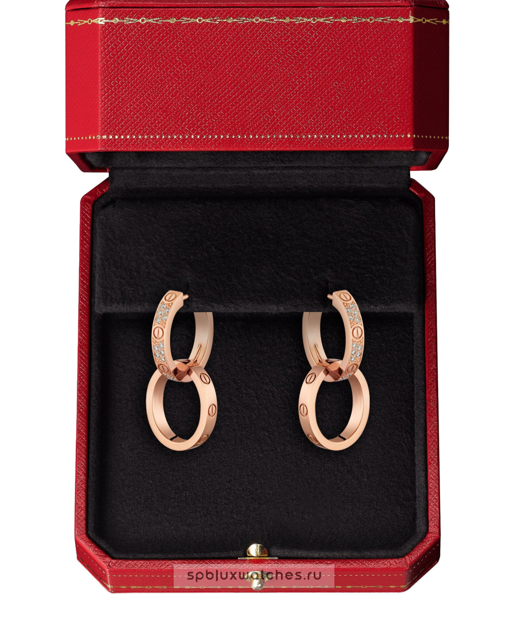 Серьги Cartier Love Earrings Multiwear Half-Paved N8515240