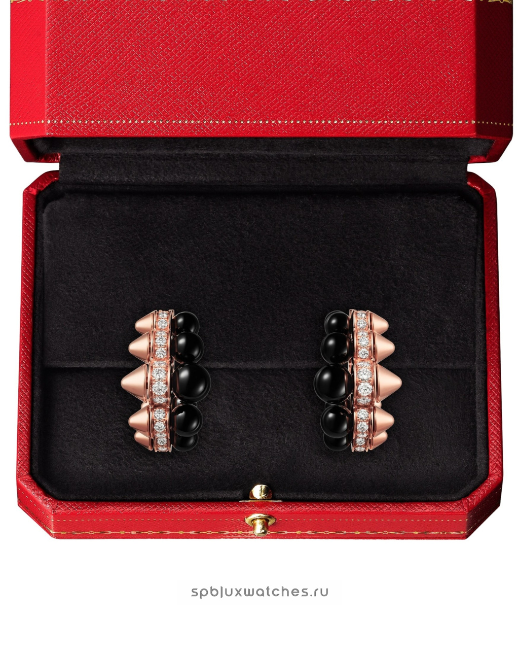 Серьги Cartier Clash de Cartier Onyx Diamonds Hoop Earrings Extra-Large Model N8515235