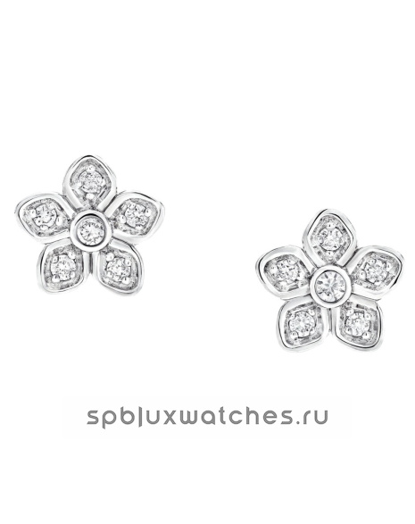 Пусеты Graff Wild Flower Petite Pave Diamond Stud Earrings RGE1816