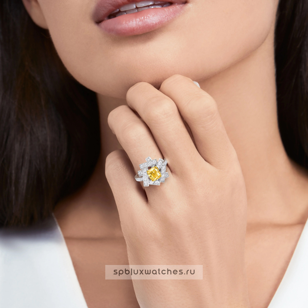 Кольцо Graff Threads Yellow and White Diamond Ring RGR827