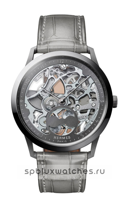 Hermes Slim d’Hermès Squelette Lune Gray 39.5 mm 408385WW00