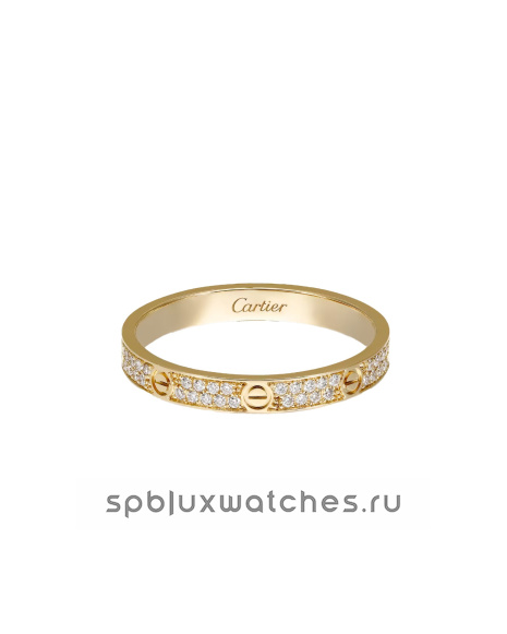 Кольцо Cartier Love Ring Paved Mini Model B4218000