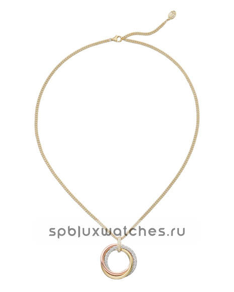 Подвеска Cartier Trinity Semi-Paved Pendant Large Model B7225003