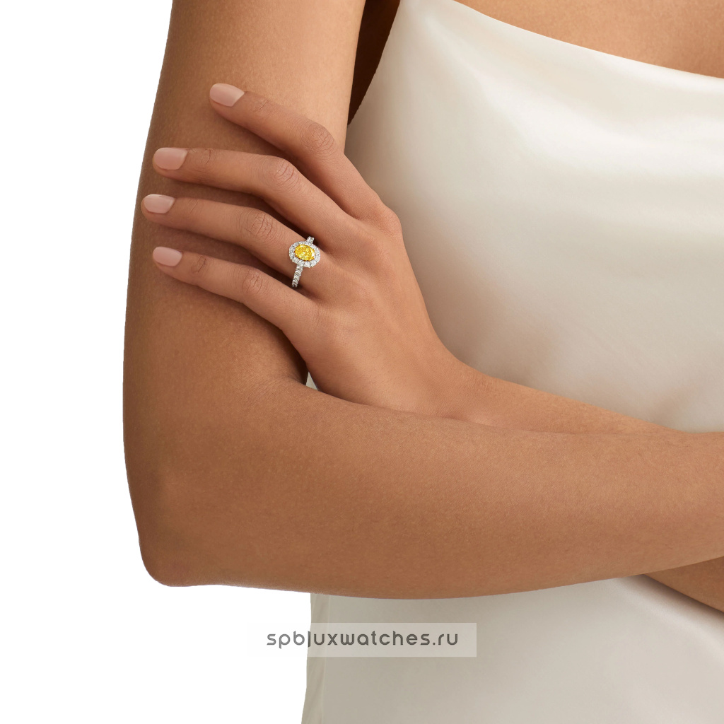 Кольцо для помолвки Graff Icon Oval Yellow and White Diamond Engagement Ring RGR734