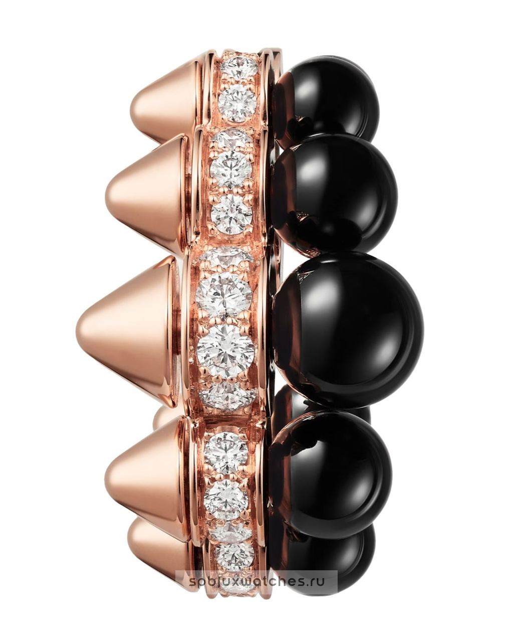 Серьги Cartier Clash de Cartier Onyx Diamonds Hoop Earrings Extra-Large Model N8515235