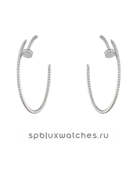 Серьги Cartier Juste un Clou Paved Hoop Earrings Large Model N8515008