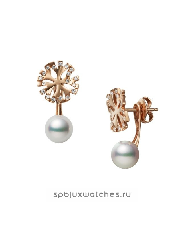 Серьги Mikimoto Coral Earrings PE01707PI