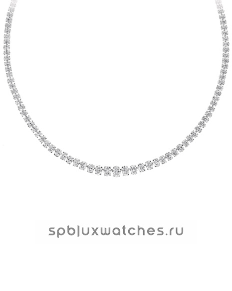 Колье Graff Classic Graff White Oval Diamond Graduated Line Necklace RGN840