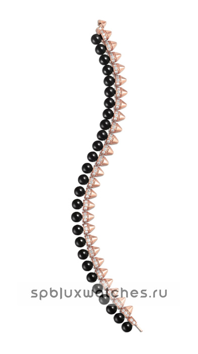 Браслет Cartier Clash de Cartier Flexible Bracelet Onyx Diamonds Extra-Large Model N6723417
